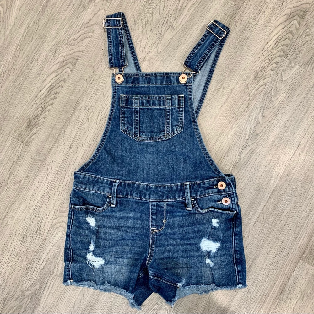 🔥 Abercrombie Kids Girls Overall Shorts 9/10